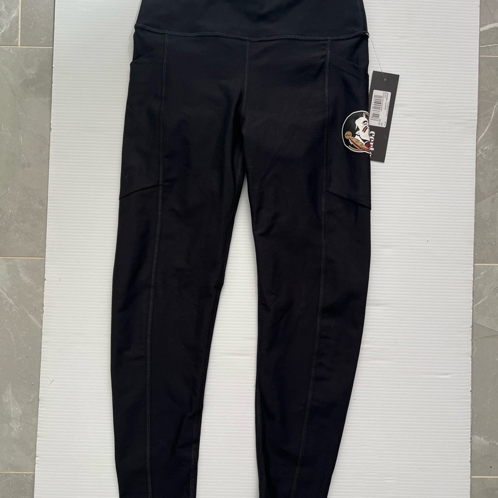 NWT certo Florida State FSU ASSEMBLY Black Women's Leggings Small S